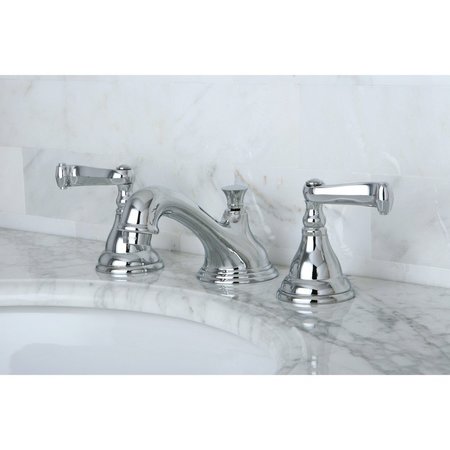 Kingston Brass KS5561FL 8" Widespread Bathroom Faucet, Polished Chrome KS5561FL